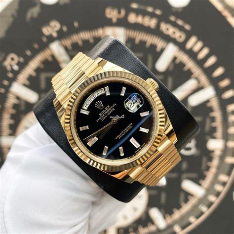 black onyx day date rolex|rolex day date 40 yellow gold.